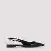 Gucci Signoria Pointed Ballet Flats In Patent Leather In Nero Nero