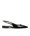 Gucci Signoria Pointed Ballet Flats In Patent Leather In Black