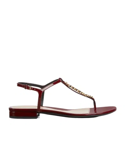 Gucci Signoria Flip-flops Flat Sandals In Brown