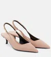 Gucci Signoria Slingback Leather Pumps In Pink