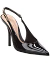 Gucci Signoria Embellished Patent-leather Slingback Pumps In Black