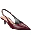 Gucci Signoria Patent Logo Chain Kitten Pumps In Red