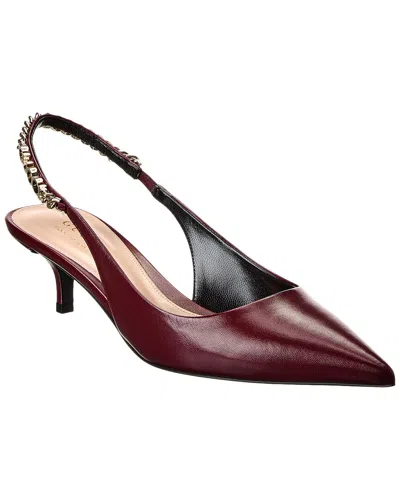 GUCCI GUCCI SIGNORIA LEATHER SLINGBACK PUMP