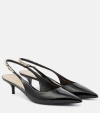 Gucci Signoria Embellished Patent-leather Slingback Pumps In Black
