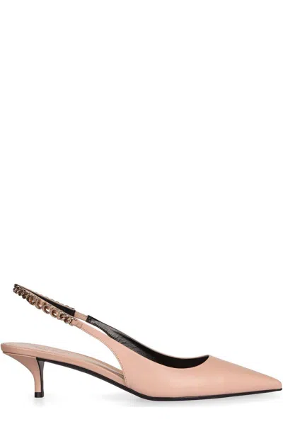 GUCCI SIGNORIA LOGO PLAQUE SLINGBACK PUMPS