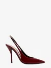 Gucci Signoria 105 Patent Leather Slingback Pumps In Brown