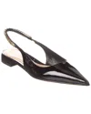 Gucci Signoria Pointed Ballet Flats In Patent Leather In Black
