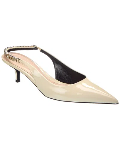 Gucci Signoria Patent Slingback Pump In Neutral