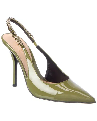 Gucci Signoria Patent Slingback Pump In Green