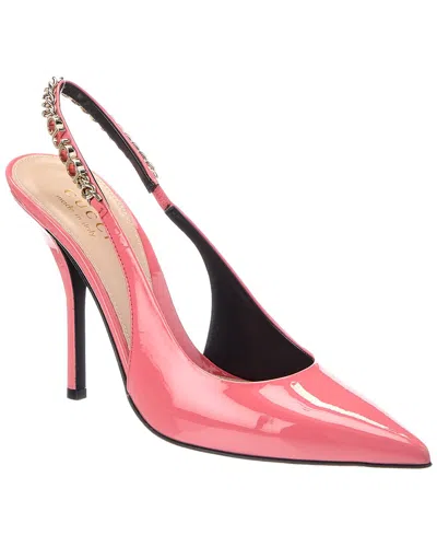 Gucci Signoria Patent Slingback Pump In Pink