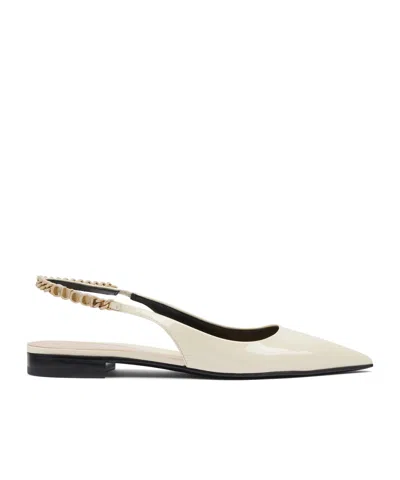 Gucci Signoria Pointed Ballet Shoes In White