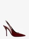 Gucci Signoria 105 Patent Leather Slingback Pumps In Red