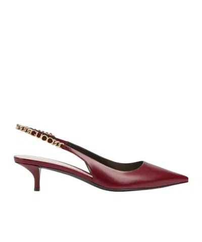 GUCCI GUCCI SIGNORIA LOGO PLAQUE SLINGBACK PUMPS
