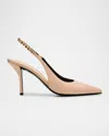 Gucci Signoria Slingback Leather Pumps In Pink