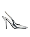 Gucci Signoria Slingback Pump In Silver