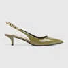 Gucci Signoria Slingback Pump In Green