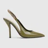 Gucci Signoria Slingback Pump In Green