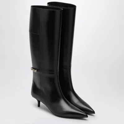 Gucci Signorina Black Leather Boot Women