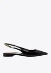 Gucci Signoria Pointed Ballet Flats In Patent Leather In Black
