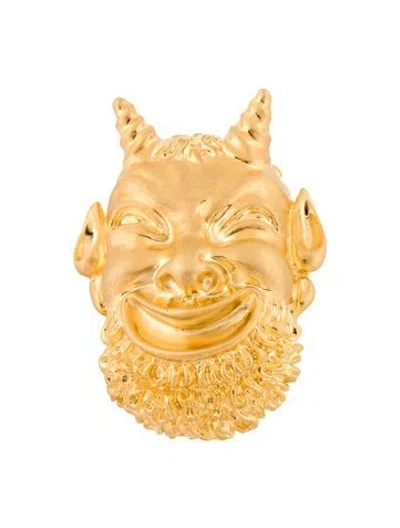 Pre-owned Gucci Silenus Mask Brooch Pin In Multi