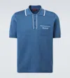 Gucci Silk And Cotton Polo Shirt In Blue
