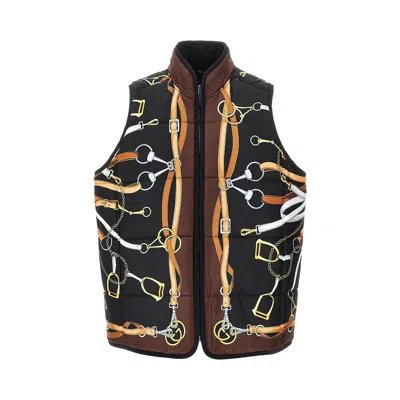 Gucci Silk And Cotton Twill Reversible Vest In Multi