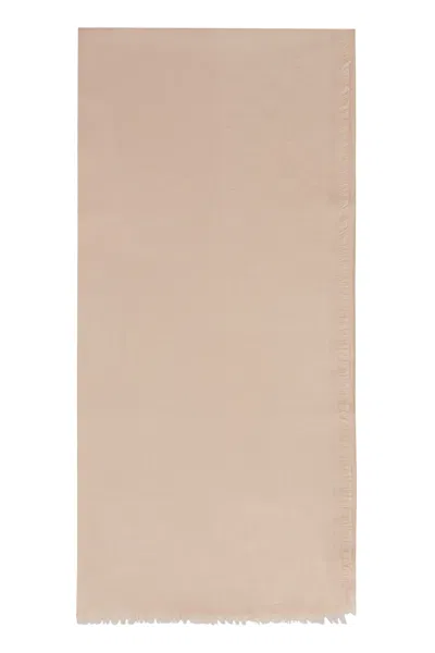 Gucci Silk And Wool Jacquard Shawl In Neutral