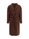 Gucci Silk And Wool Reversible Coat In Brown