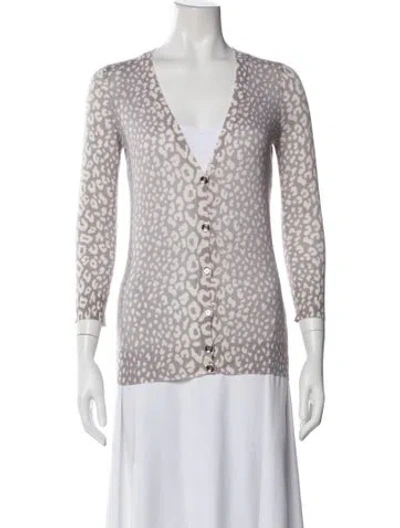 Pre-owned Gucci Silk Animal Print Sweater In Neutral