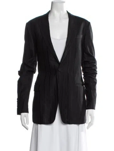 Pre-owned Gucci Silk Blazer In Black