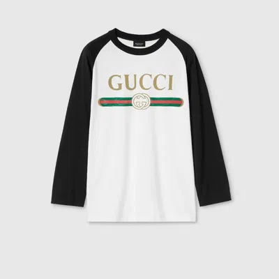 Gucci Silk Blend Jersey T-shirt With Print In White