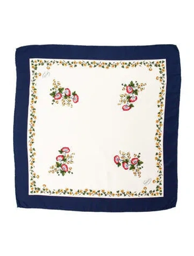 Pre-owned Gucci Silk Blooms Print Scarf