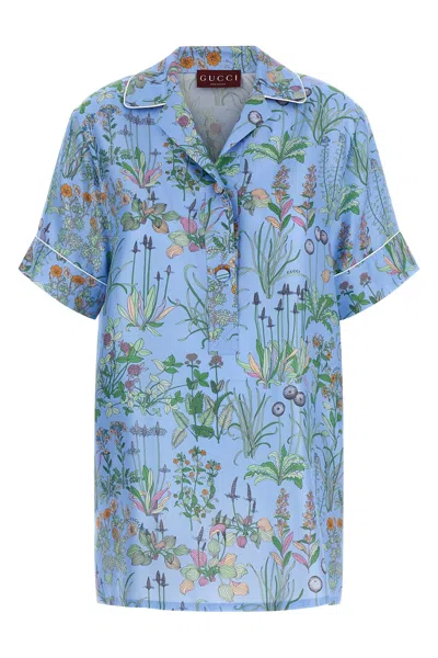 Gucci Seidenbluse In Blue