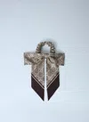 Gucci Women Silk Bow Scrunchie In Brown