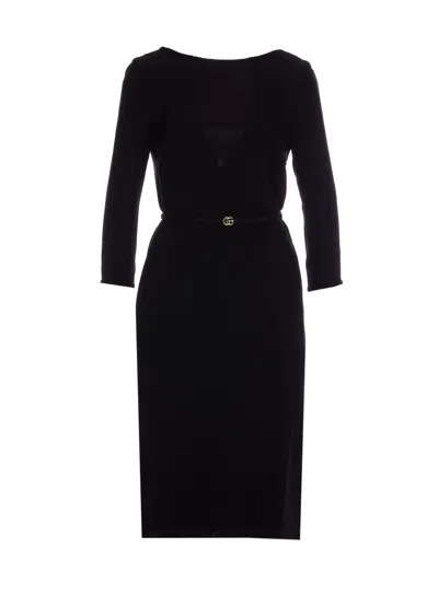 GUCCI SILK CADY MID-LENGHT DRESS