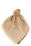 Gucci Monogram Patterned Silk Square Scarf In Neutral