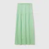 Gucci Silk Chiffon Creponne Skirt In Green
