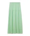 Gucci Silk Chiffon Creponne Skirt In Green