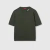 Gucci Silk Cotton Knit T-shirt With Intarsia In Green