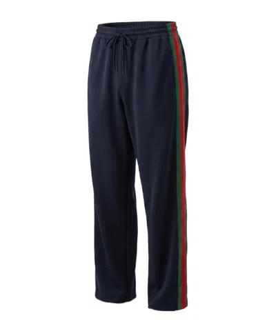 Gucci Stretch Nylon Sportswear Pants With Web In Black
