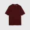Gucci Silk Cotton T-shirt With  Intarsia In Bordeaux