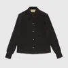 Gucci Interlocking G Silk Shirt In Black