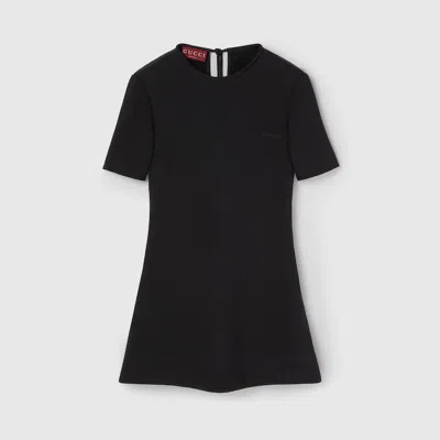 Gucci Silk Crêpe Mini Dress With Embroidery