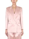 Gucci Giacca In Duchesse Di Seta In Pink