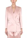 Gucci Giacca In Duchesse Di Seta In Pink