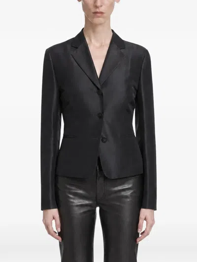 Gucci Blazer Aus Seide In Black