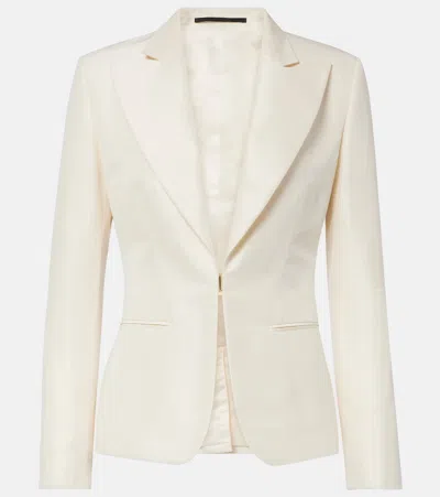 Gucci Silk Faille Blazer In Neutral
