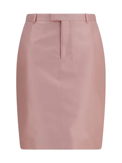 Gucci Silk Faille Skirt In Pink