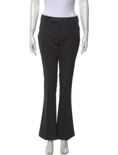 Pre-owned Gucci Silk Flared Pants In Black