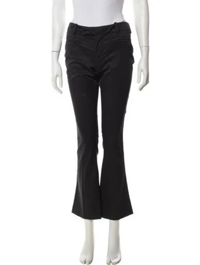Pre-owned Gucci Silk Flared Pants In Black